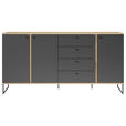 SIDEBOARD Kandoo  in 180/89/38 cm  - Eichefarben/Anthrazit, Basics, Holzwerkstoff/Kunststoff (180/89/38cm) - Xora