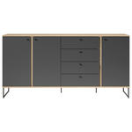 SIDEBOARD Kandoo  in 180/89/38 cm  - Eichefarben/Anthrazit, Basics, Holzwerkstoff/Kunststoff (180/89/38cm) - Xora