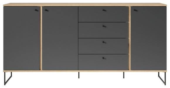 SIDEBOARD Kandoo  in 180/89/38 cm  - Eichefarben/Anthrazit, Basics, Holzwerkstoff/Kunststoff (180/89/38cm) - Xora