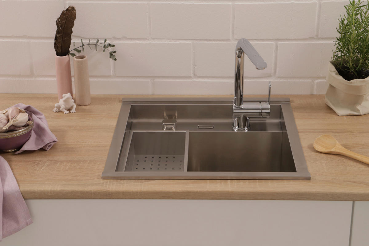 DISKHO 17501000520500100-80  - stålfärgad, Basics, metall (52/24,5/50cm) - Respekta