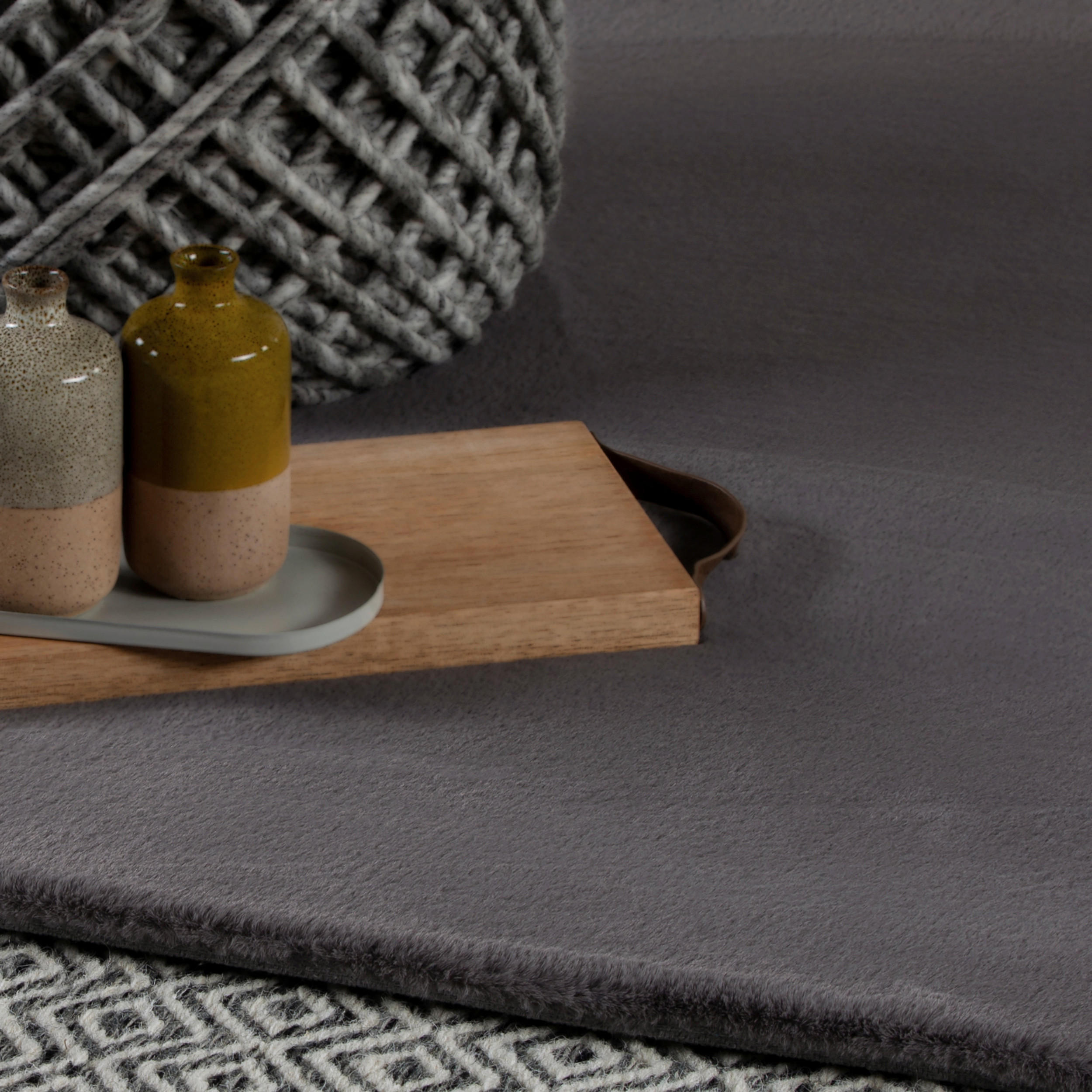 HOCHFLORTEPPICH 60/110 cm My Cha Cha Grau  - Grau, KONVENTIONELL, Textil (60/110cm) - Obsession