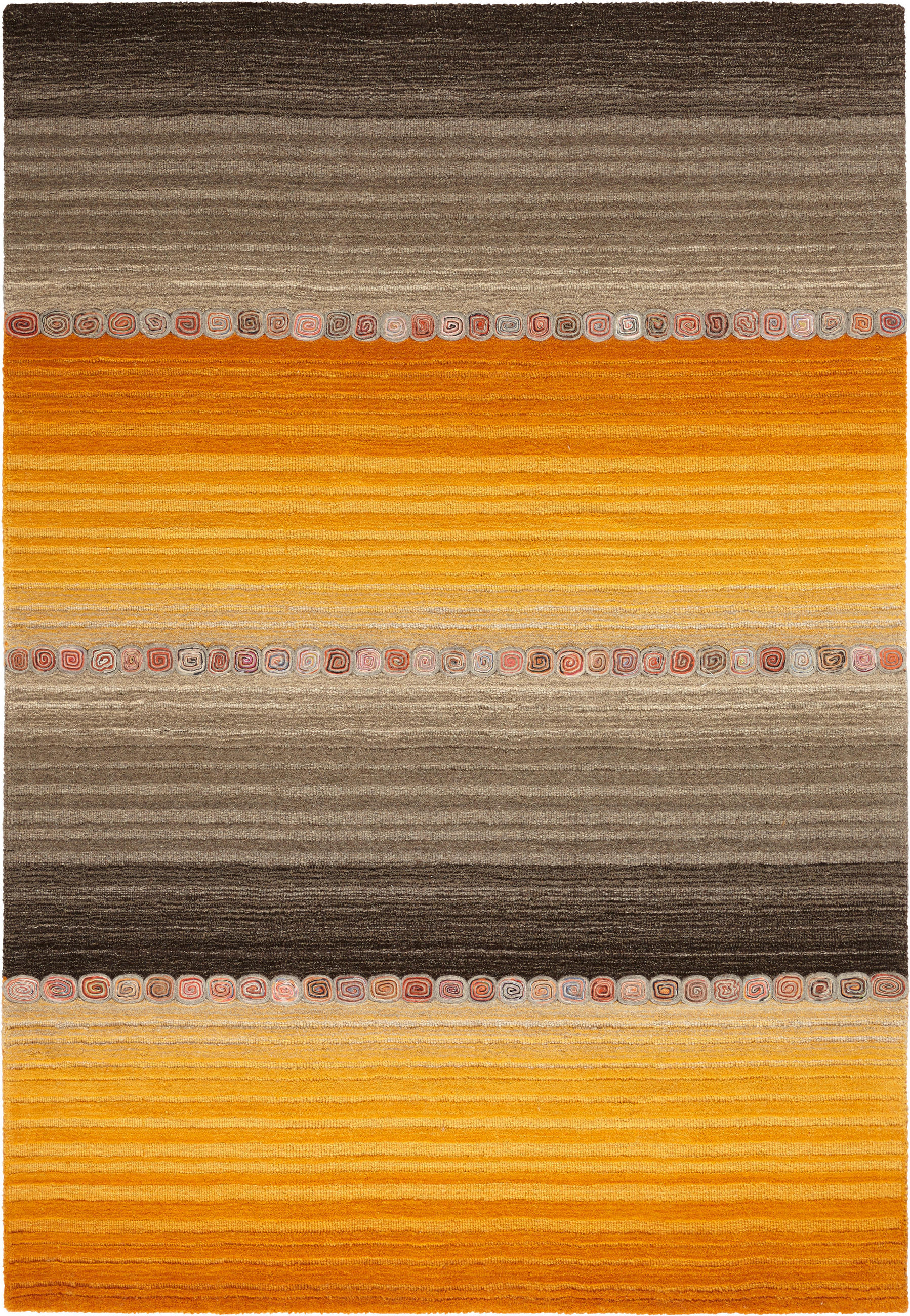 ORIENTÁLNY KOBEREC, 70/140 cm, oranžová, hnedá - oranžová/hnedá, Konventionell, textil (70/140cm) - Cazaris