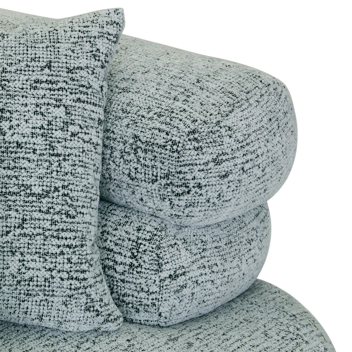 HÖRNSOFFA i chenille mintgrön  - mintgrön/svart, Klassisk, textil/plast (276/170cm) - MID.YOU