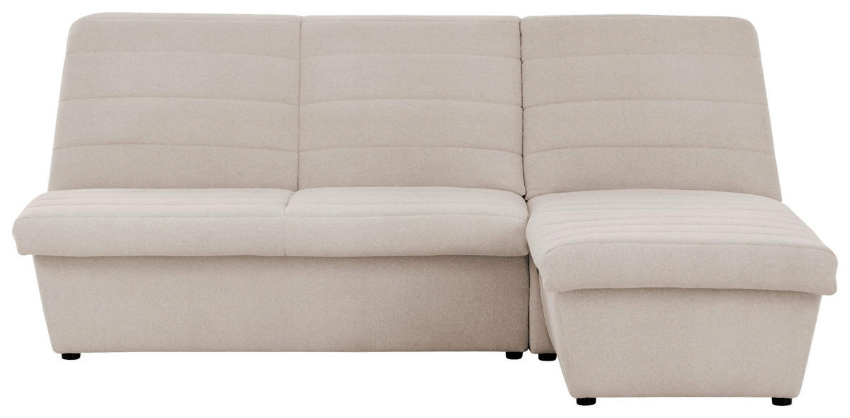 ECKSOFA Looks VIII Ecru Webstoff  - Ecru/Schwarz, Design, Kunststoff/Textil (214/168cm) - LOOKS by W.Joop