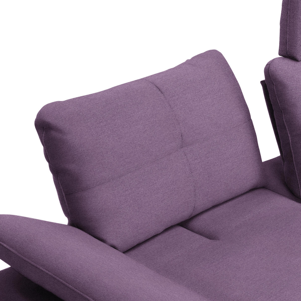 ECKSOFA in Webstoff Lila  301/179 cm  - Lila/Schwarz, Design, Textil/Metall (301/179cm) - Chilliano