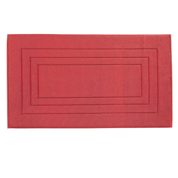BADEMATTE Dunkelrot 67/120 cm  - Dunkelrot, Basics, Textil (67/120cm) - Vossen