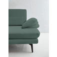3-SITZER-SOFA in Leder Opal  - Opal/Schwarz, Design, Leder/Metall (222/86/104cm) - Dieter Knoll