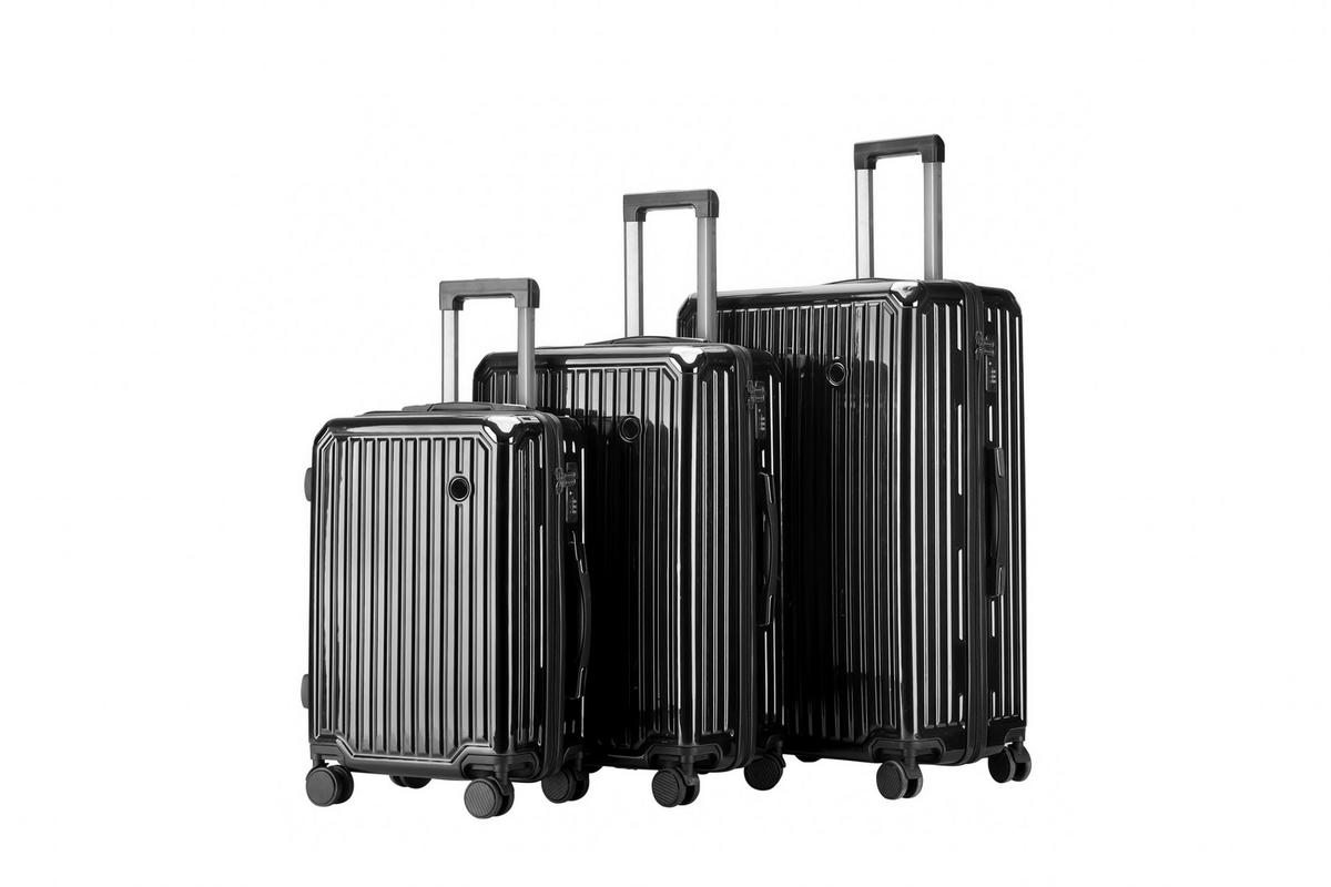 SET VALIZE DE CĂLĂTORIE - negru, Design, plastic/metal - Novel