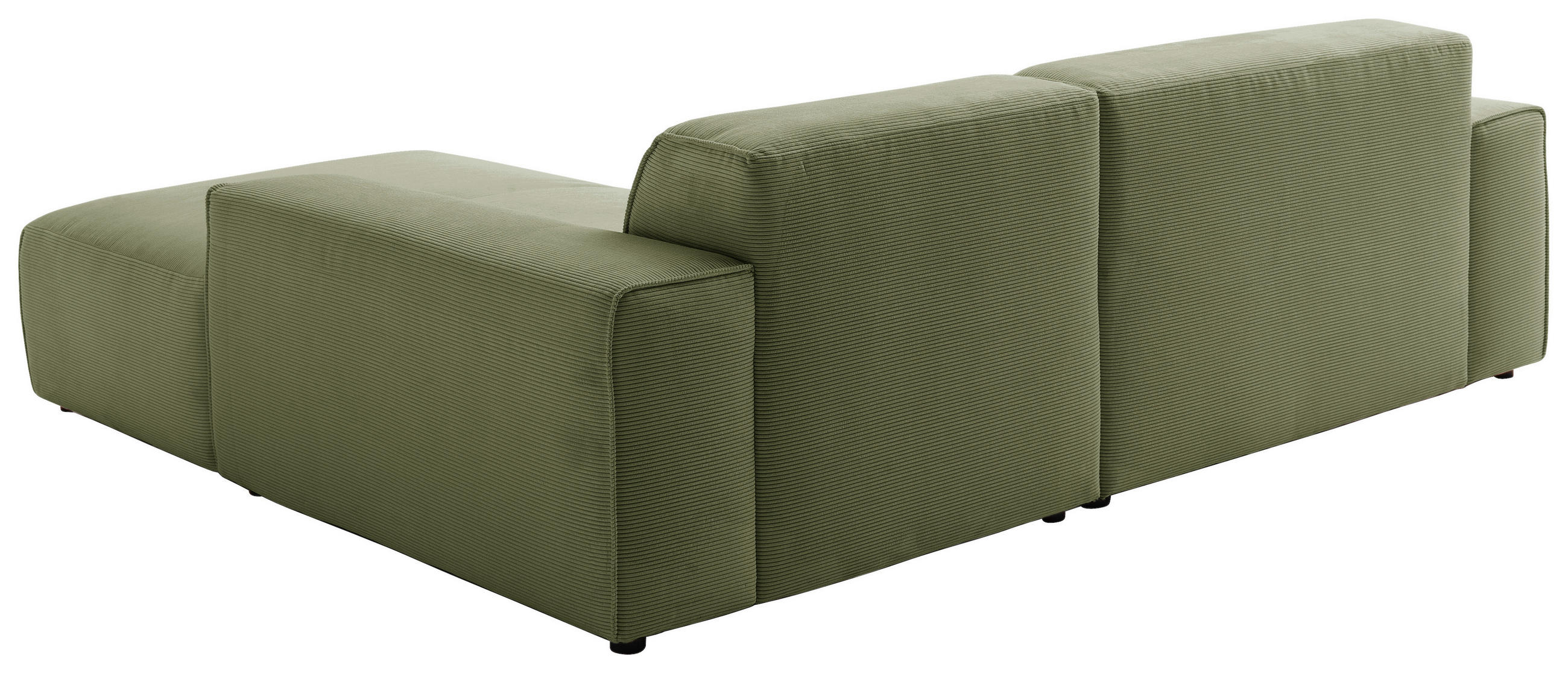 ECKSOFA in Cord Hellgrün  - Schwarz/Hellgrün, Design, Kunststoff/Textil (230/189cm) - Pure Home Lifestyle