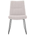 STUHL - Hellgrau/Schwarz, Design, Textil/Metall (50/90/68cm) - Valnatura