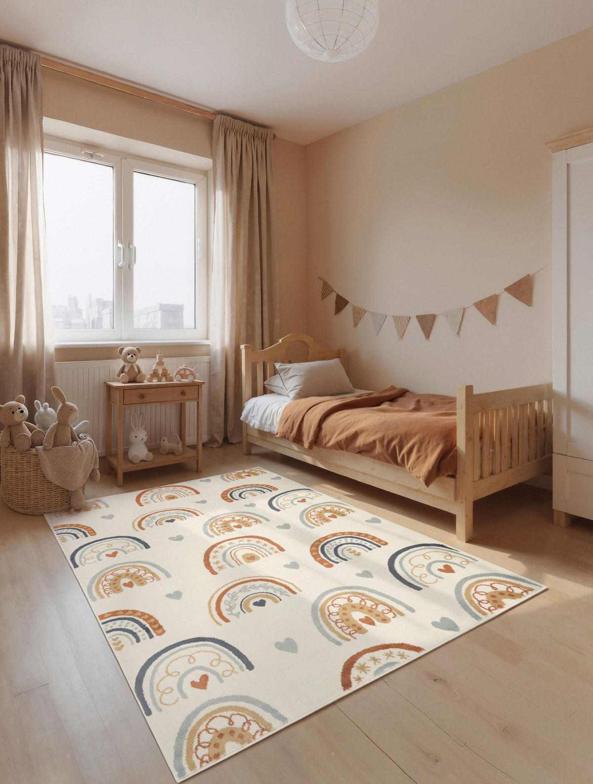 KINDERTEPPICH 120/170 cm Adventures Regenbogen  - Multicolor/Creme, Design, Kunststoff/Textil (120/170cm) - Hanse Home