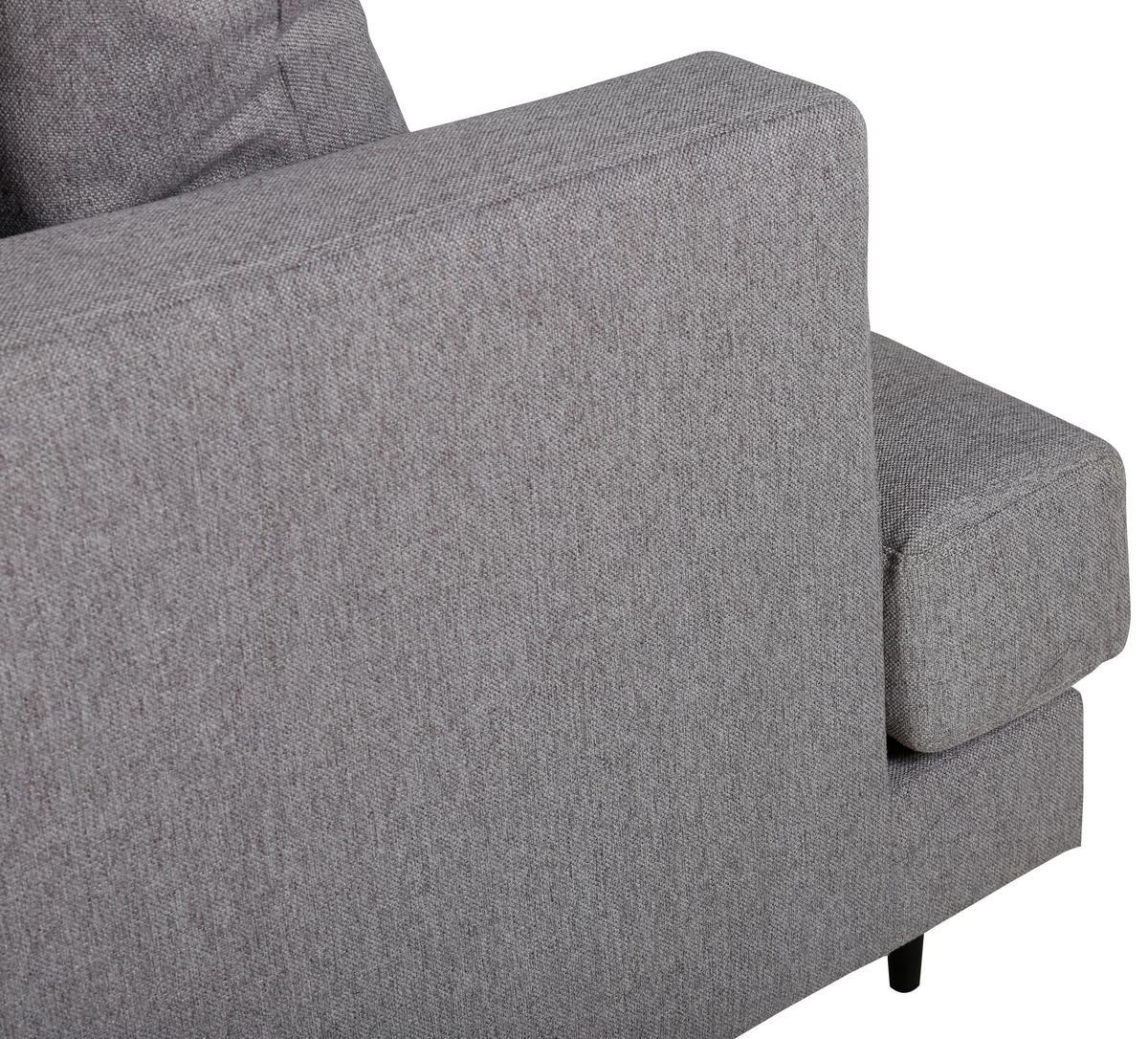 3-SITZER-SOFA Schwarz  - Schwarz/Grau, Design, Holz/Kunststoff (260/86/88cm) - Livetastic