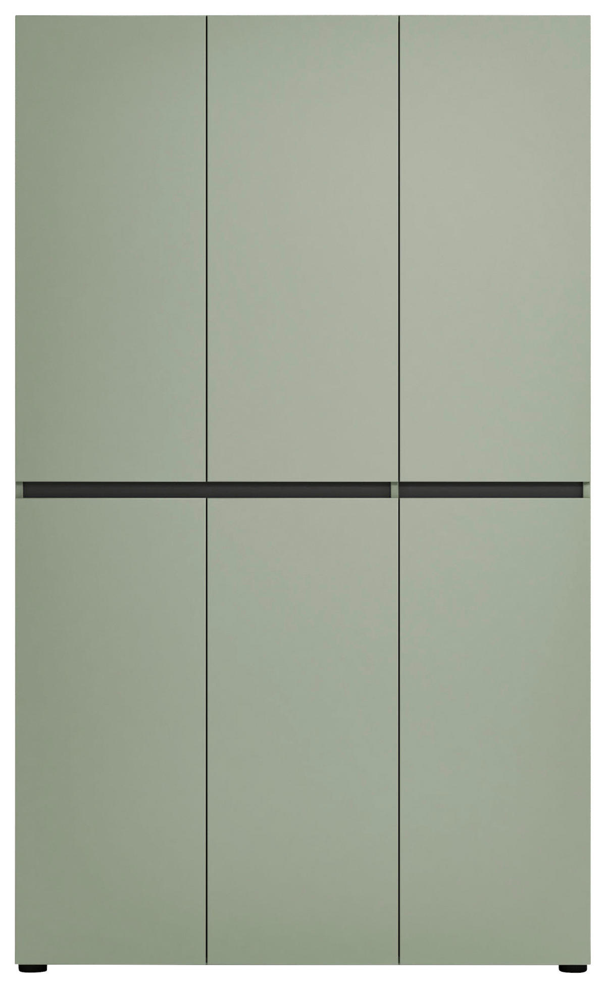 SCHUHSCHRANK Grün  - Schwarz/Grün, Design, Holzwerkstoff/Kunststoff (120/200/34cm) - home24