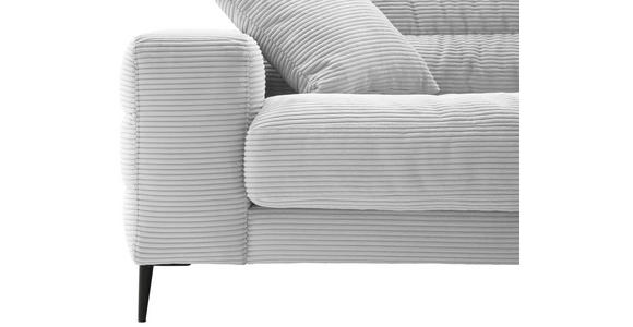 ECKSOFA Grau Cord - Schwarz/Grau, Design, Textil/Metall (207/296cm) - Dieter Knoll