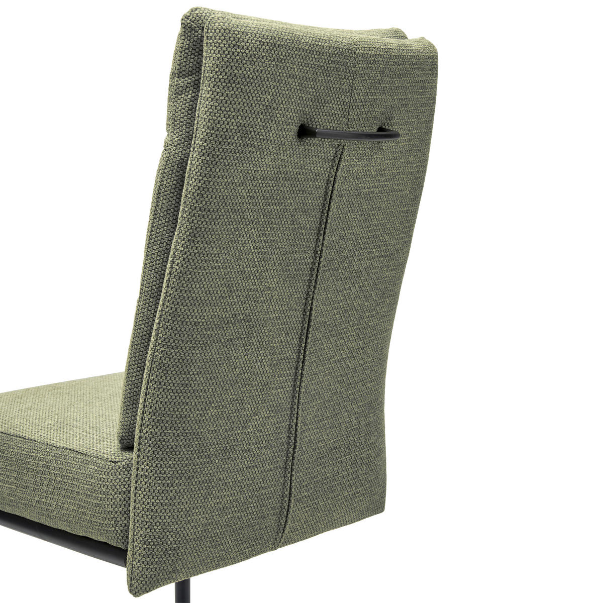 SCHWINGSTUHL  in Eisen Webstoff  - Schwarz/Grün, LIFESTYLE, Holz/Textil (45/94/62cm) - MID.YOU