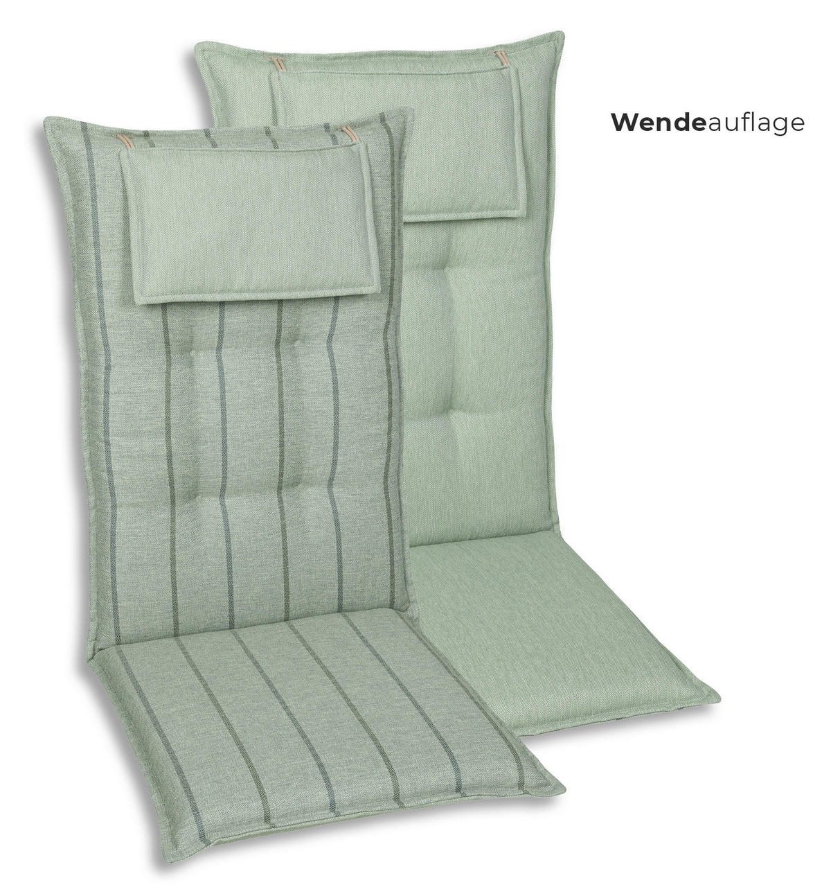 SESSELAUFLAGENSET Streifen  - Hellgrün, Basics, Textil (50/7/120cm)