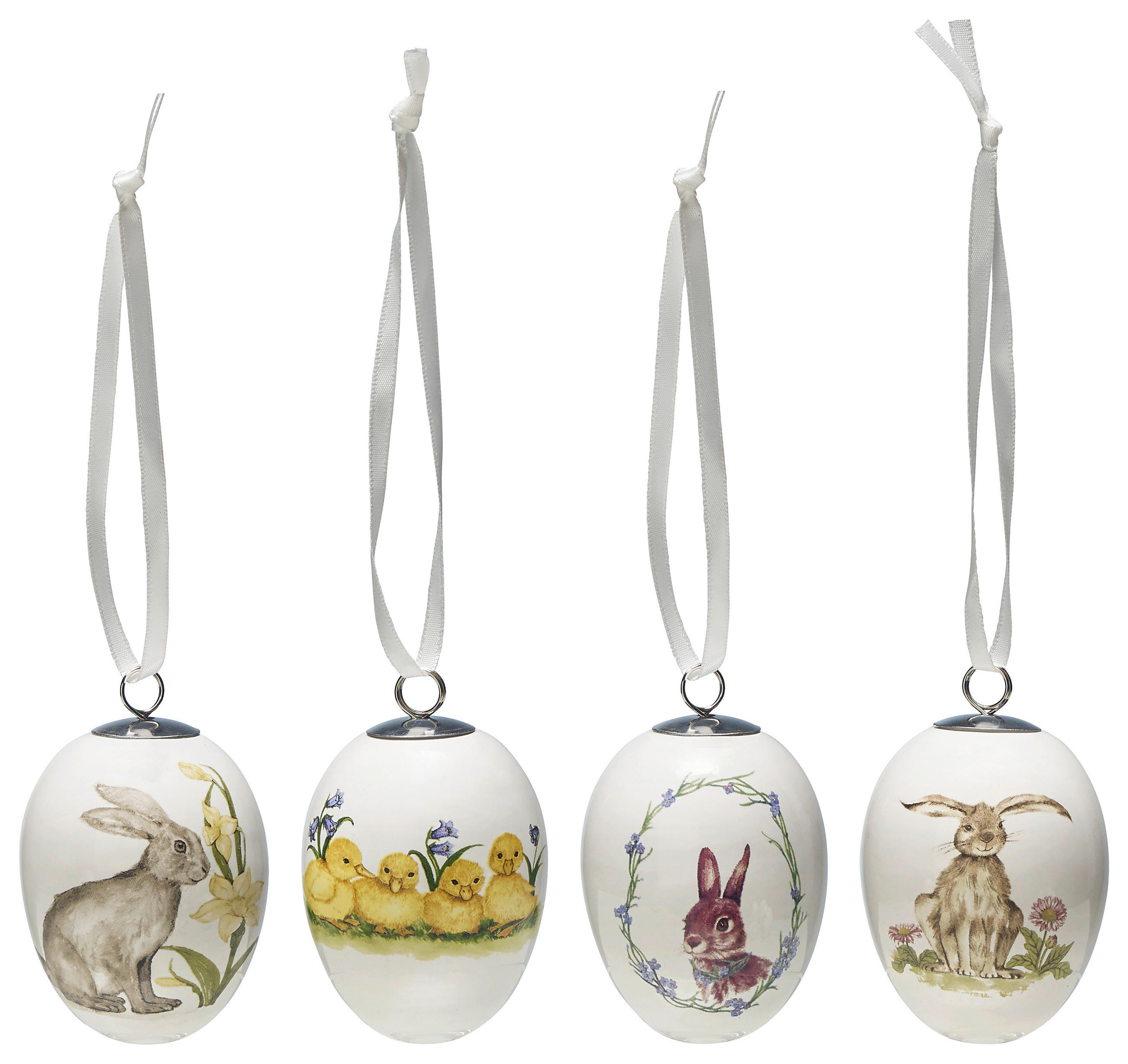 DEKORAČNÉ VAJÍČKO - viacfarebná/biela, Basics, keramika (5,5/7,5cm)