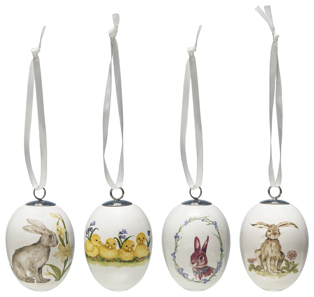 DEKORAČNÉ VAJÍČKO - viacfarebná/biela, Basics, keramika (5,5/7,5cm)