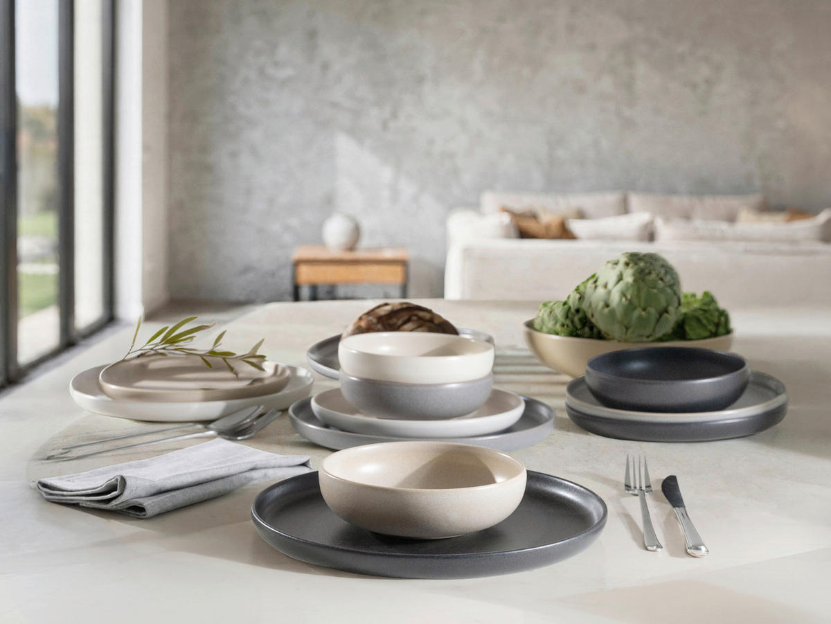 TAFELSERVICE UNO 12-teilig  - Multicolor, Basics, Keramik - Creatable