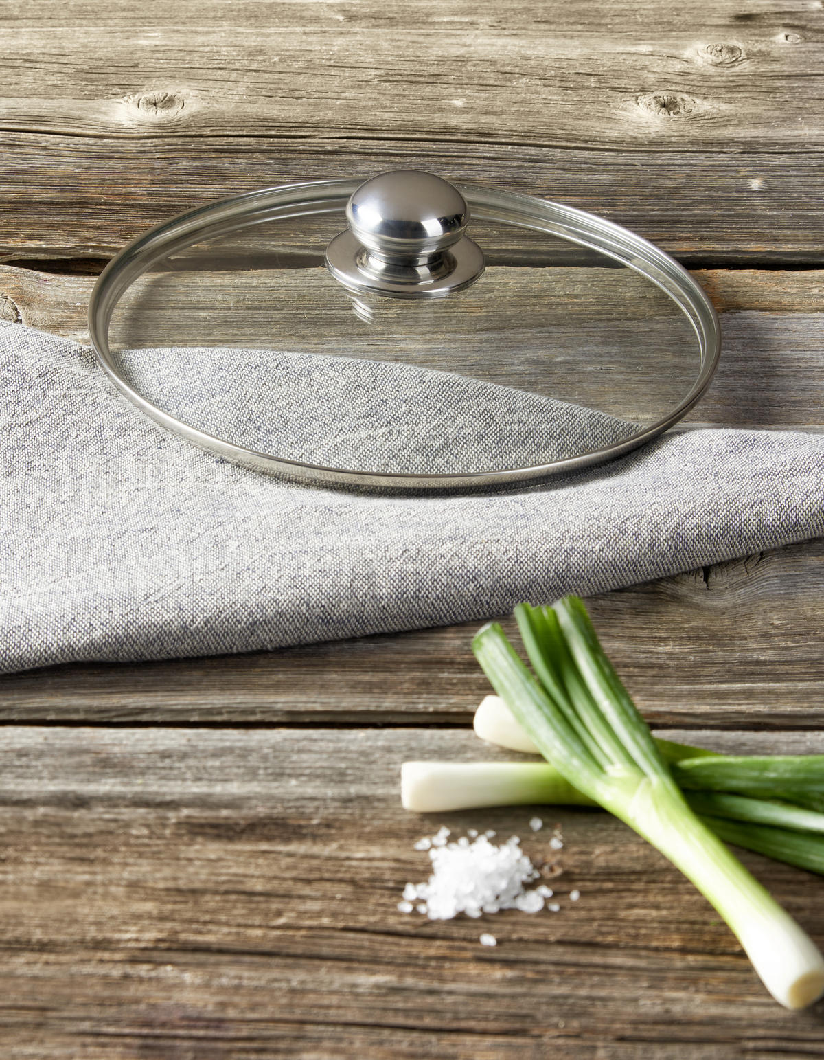 POKRIEVKA NA HRNIEC, 20 cm - číra/farba ušľachtilej ocele, Basics, kov/sklo (20cm) - Homeware Profession.