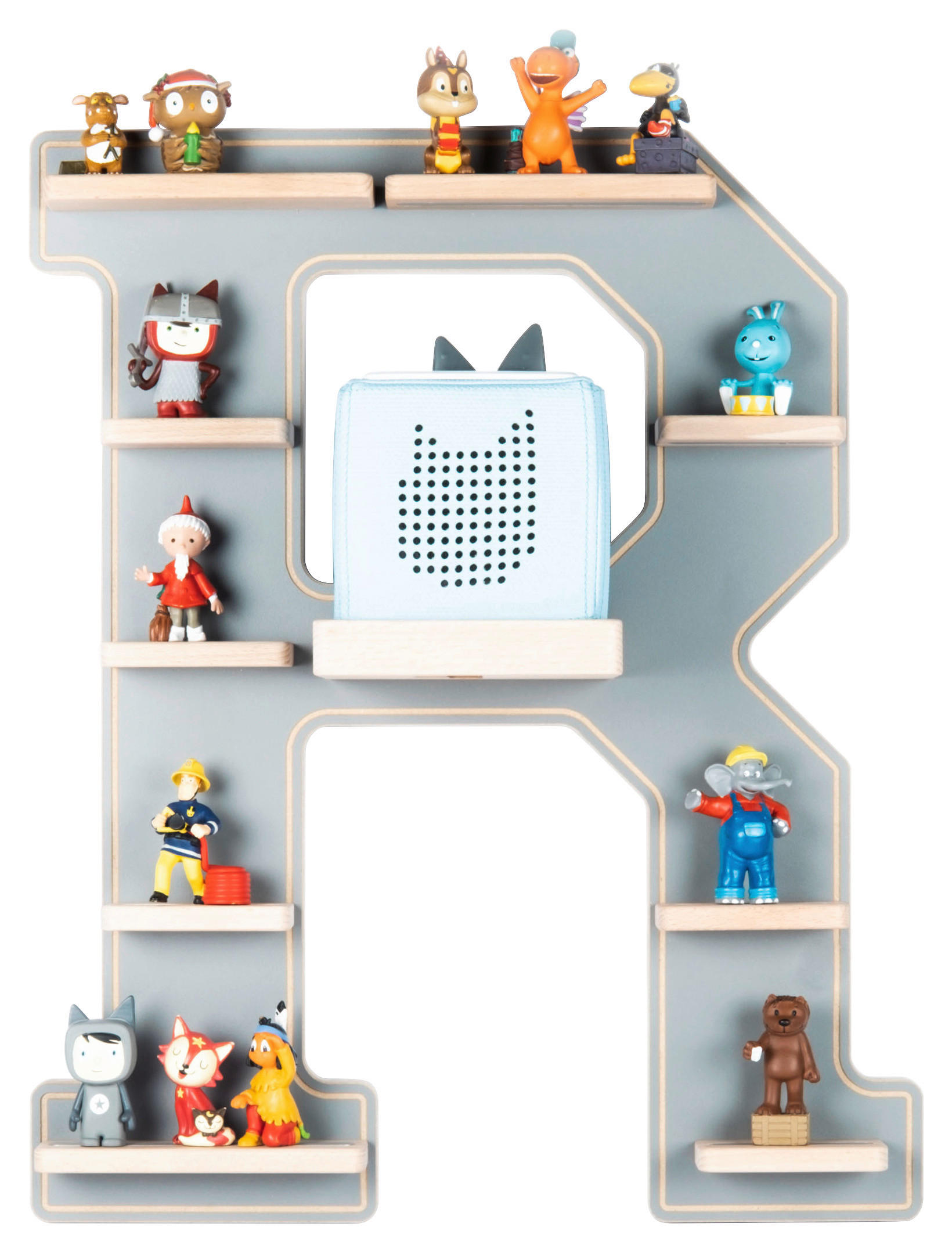 KINDERREGAL  - Grau, Modern, Holzwerkstoff (44/54/19cm) - MID.YOU