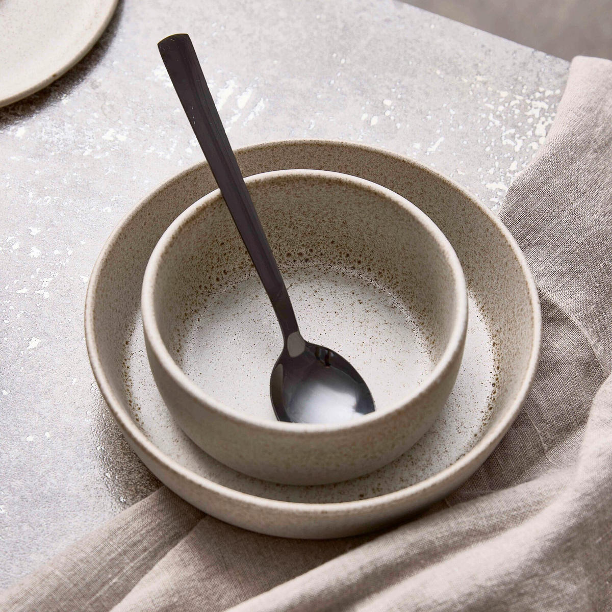 SUPPENTELLERSET Beige 6-teilig Steinzeug RAW  - Beige, Basics, Keramik (19,4/4,5cm) - Aida