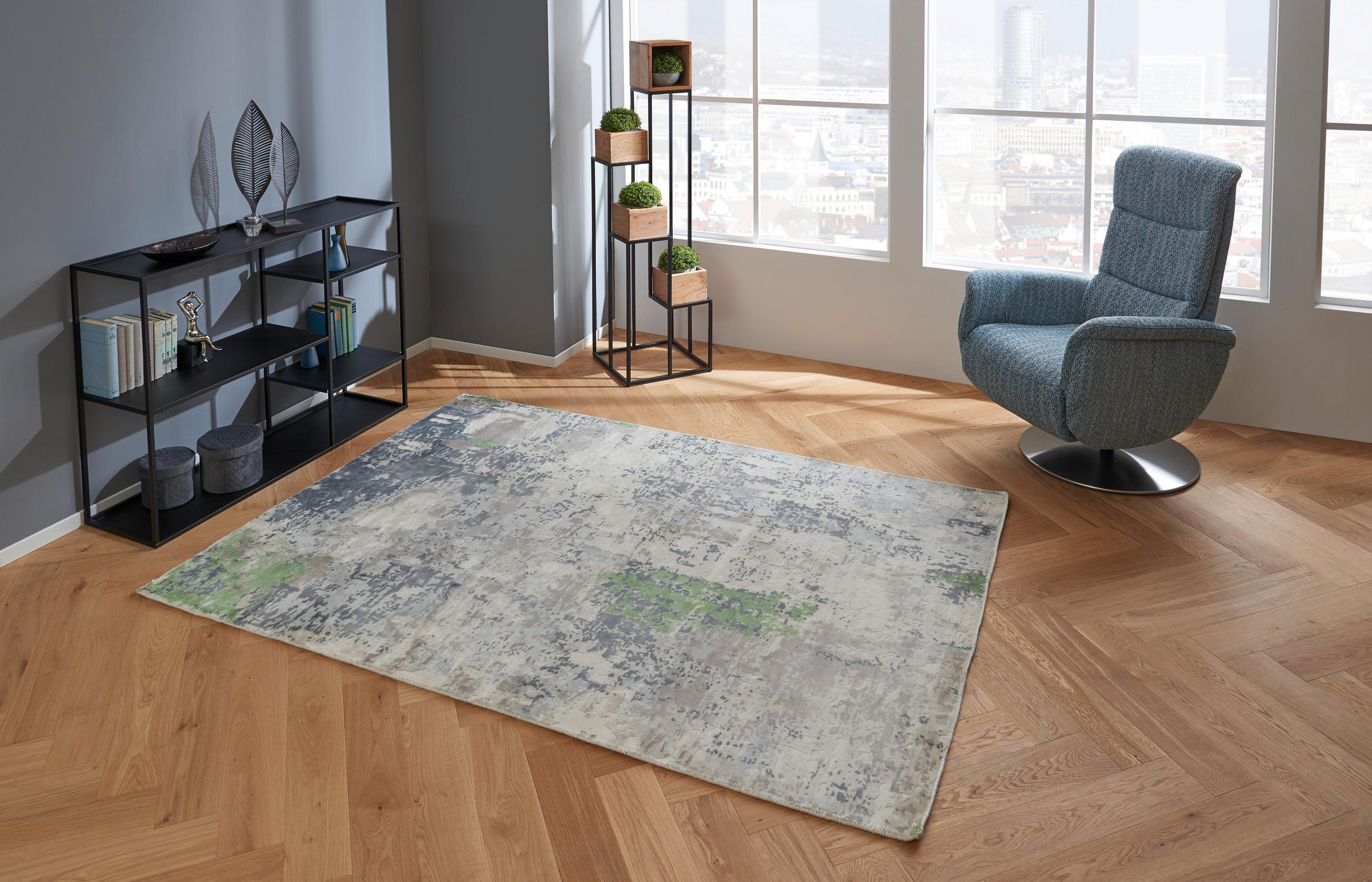 ORIENTTEPPICH 80/150 cm  - Hellblau, Design, Textil (80/150cm) - Cazaris