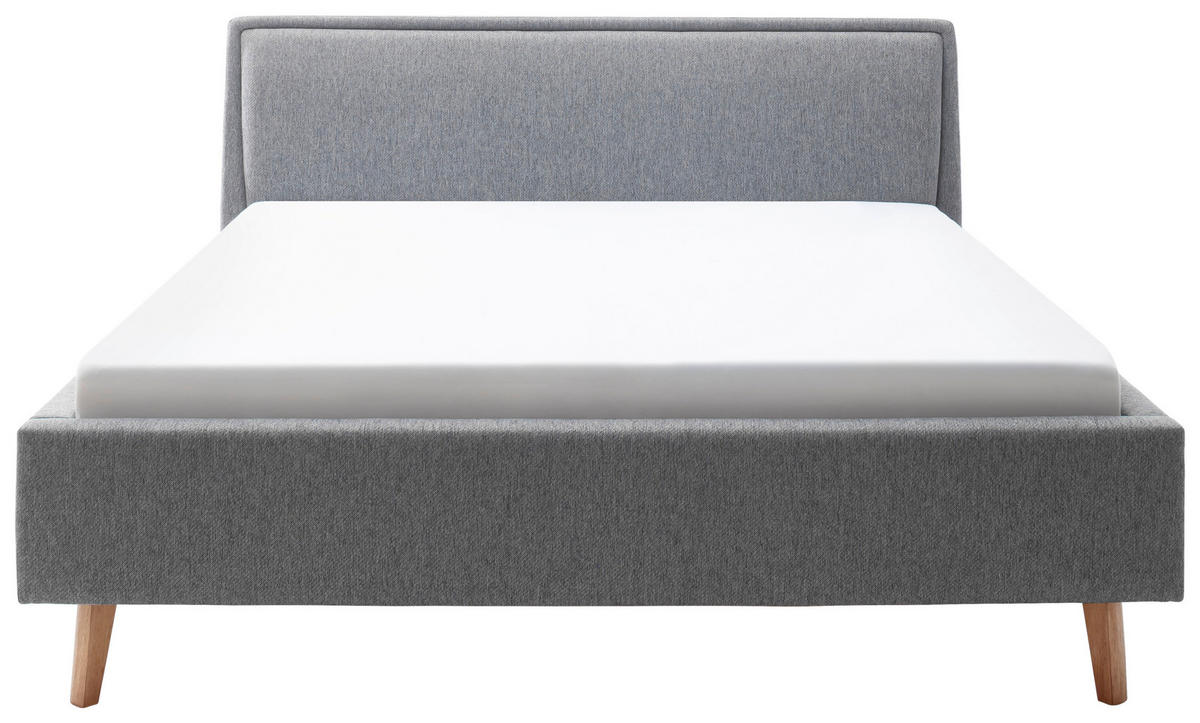 POLSTERBETT Grau 180/200 cm  - Eichefarben/Grau, MODERN, Holz/Textil (180/200cm) - Livetastic