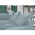 ECKSOFA in Chenille Pastellblau  - Pastellblau/Schwarz, KONVENTIONELL, Textil/Metall (200/281cm) - Carryhome