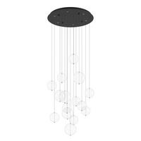 HÄNGELEUCHTE Espardello 58/150 cm   - Klar/Schwarz, Design, Glas/Metall (58/150cm) - Eglo