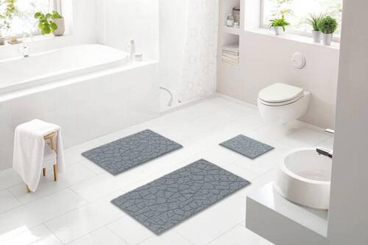 BIDET-VORLEGER Anthrazit 40/50 cm  - Anthrazit, Basics, Kunststoff/Textil (40/50cm) - Grund