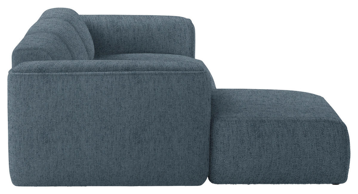 ECKSOFA Anthrazit Webstoff Rücken echt  - Anthrazit/Schwarz, Design, Kunststoff/Textil (171/290cm) - home24