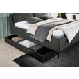 POLSTERBETT Matratze, Lattenrost Dunkelgrau 200/200 cm  - Hellbraun/Dunkelgrau, Design, Holz/Textil (200/200cm) - Johann Jakob