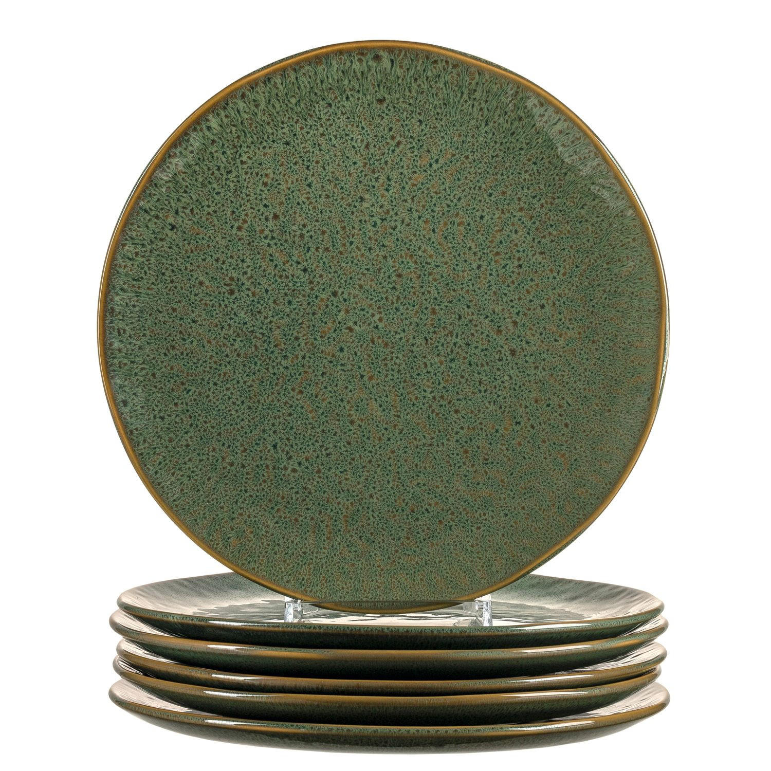 SPEISETELLERSET Matera 6-teilig  - Grün, LIFESTYLE, Keramik (27cm) - Leonardo