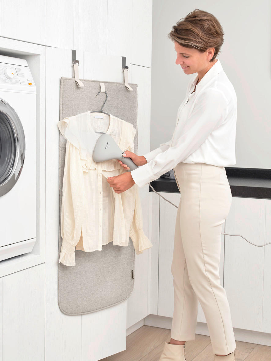 TÜR-DAMPFDECKE - Grau, Basics, Textil/Metall (50/110/0,8cm) - Brabantia