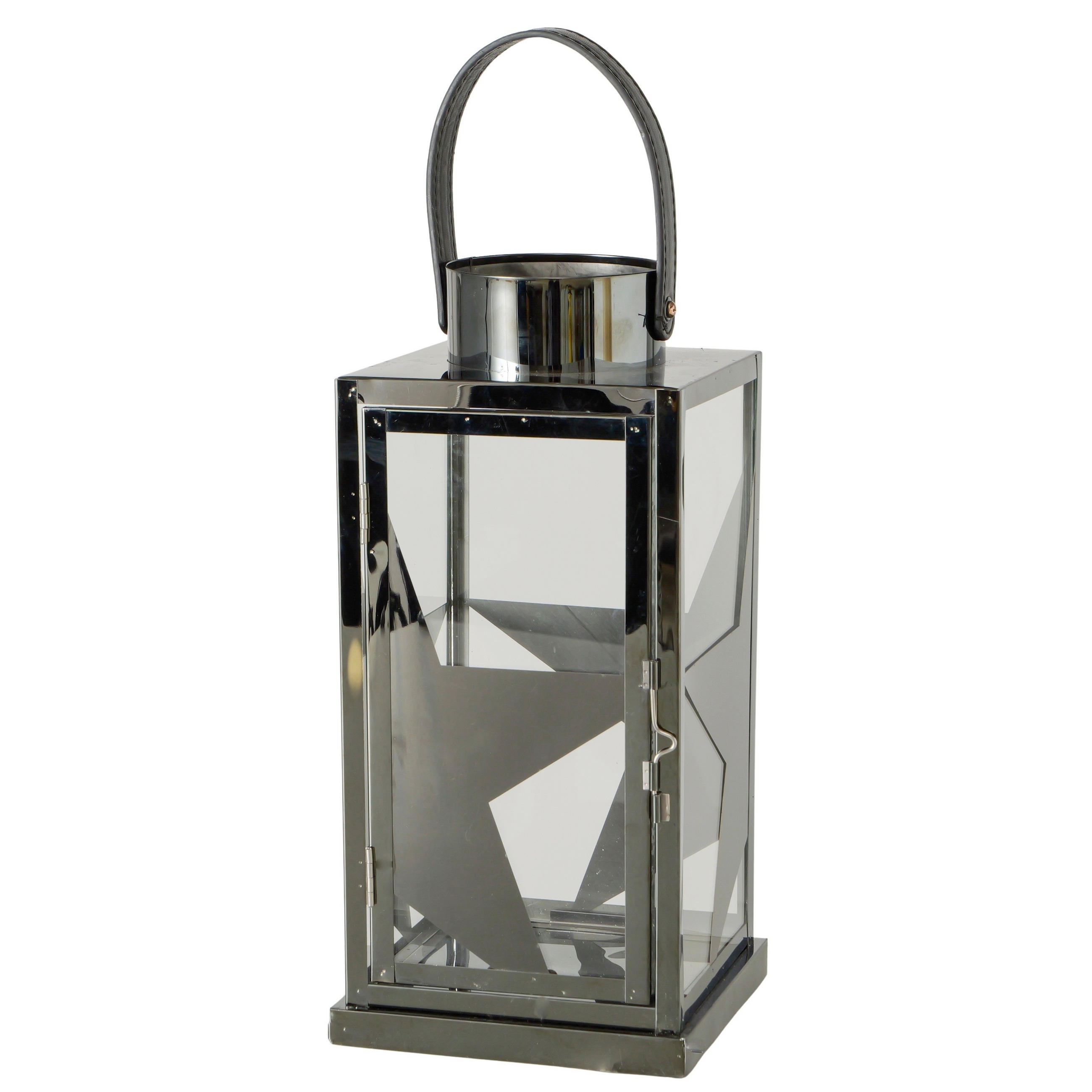 LATERNE - Schwarz, LIFESTYLE, Glas/Metall (15/15/31,5cm)