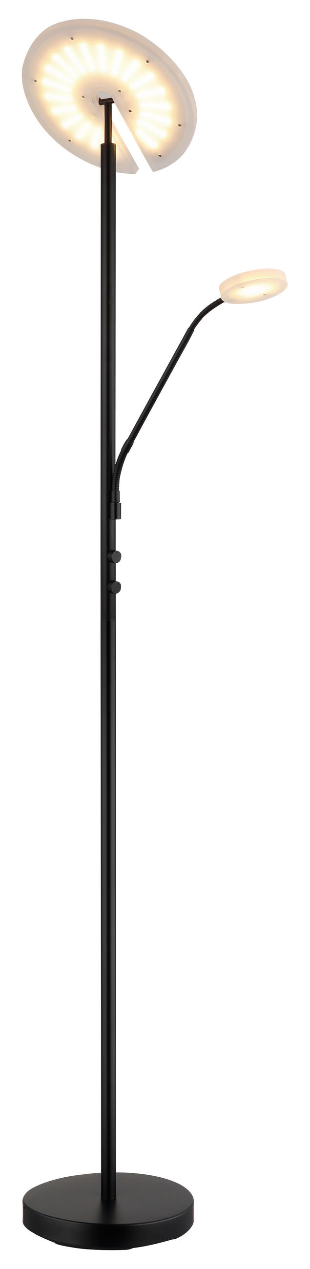 LED SVJETILJKA PODNA STANFORD  - prozirno/crna, Design, metal/plastika (30/180cm) - Globo