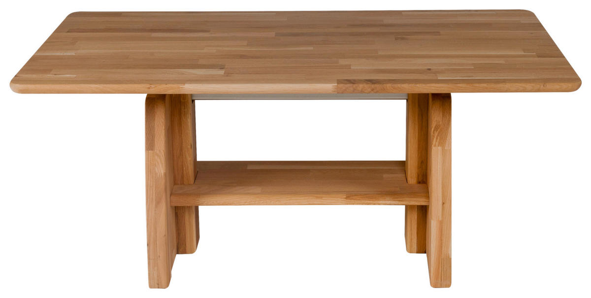 COUCHTISCH Wildeiche massiv 105/65/47-66 cm rechteckig Eichefarben  - Eichefarben, MODERN, Holz/Metall (105/65/47-66cm)