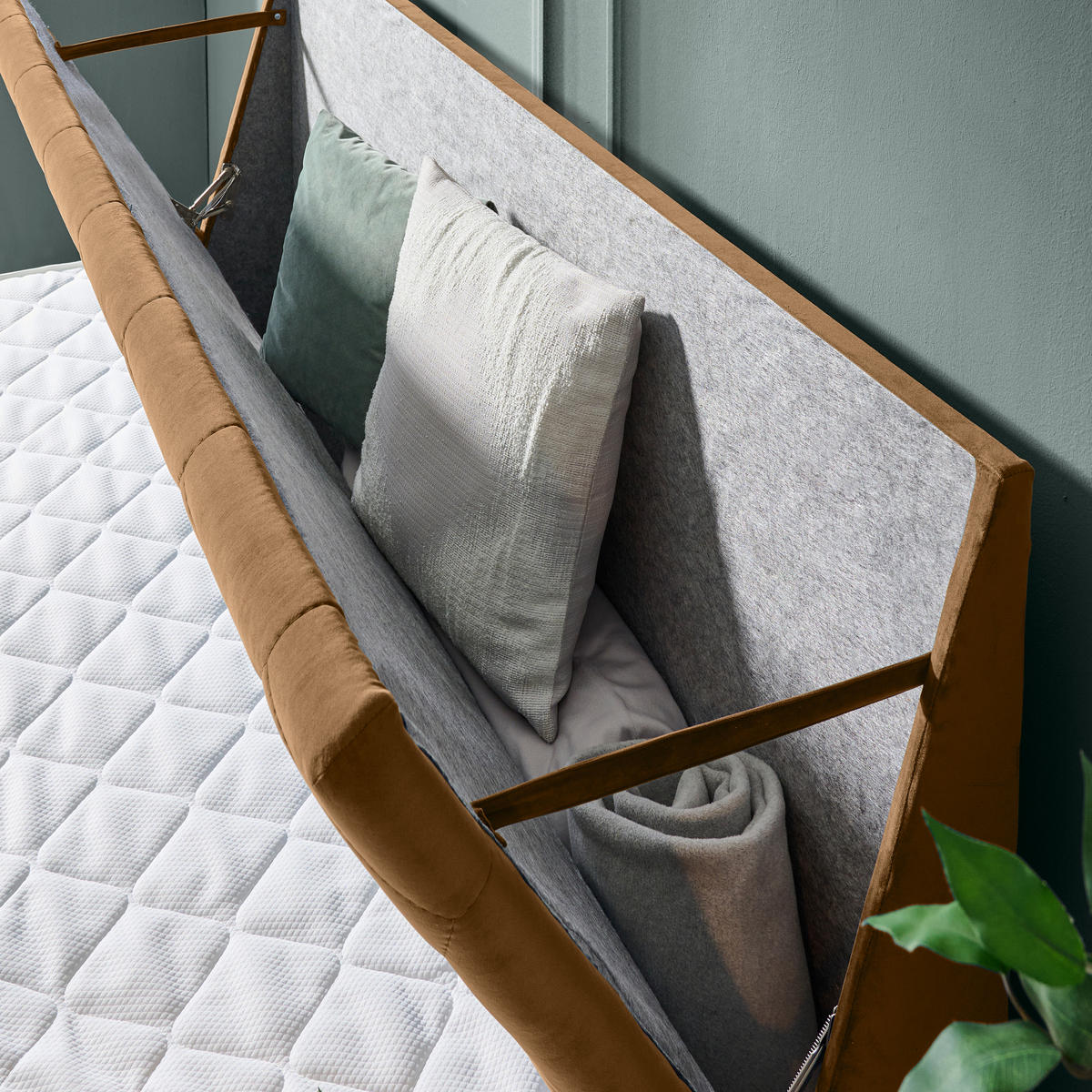 BOXSPRINGBETT 160/200 cm  in Beige  - Beige/Schwarz, KONVENTIONELL, Holz/Textil (160/200cm) - Ti'me