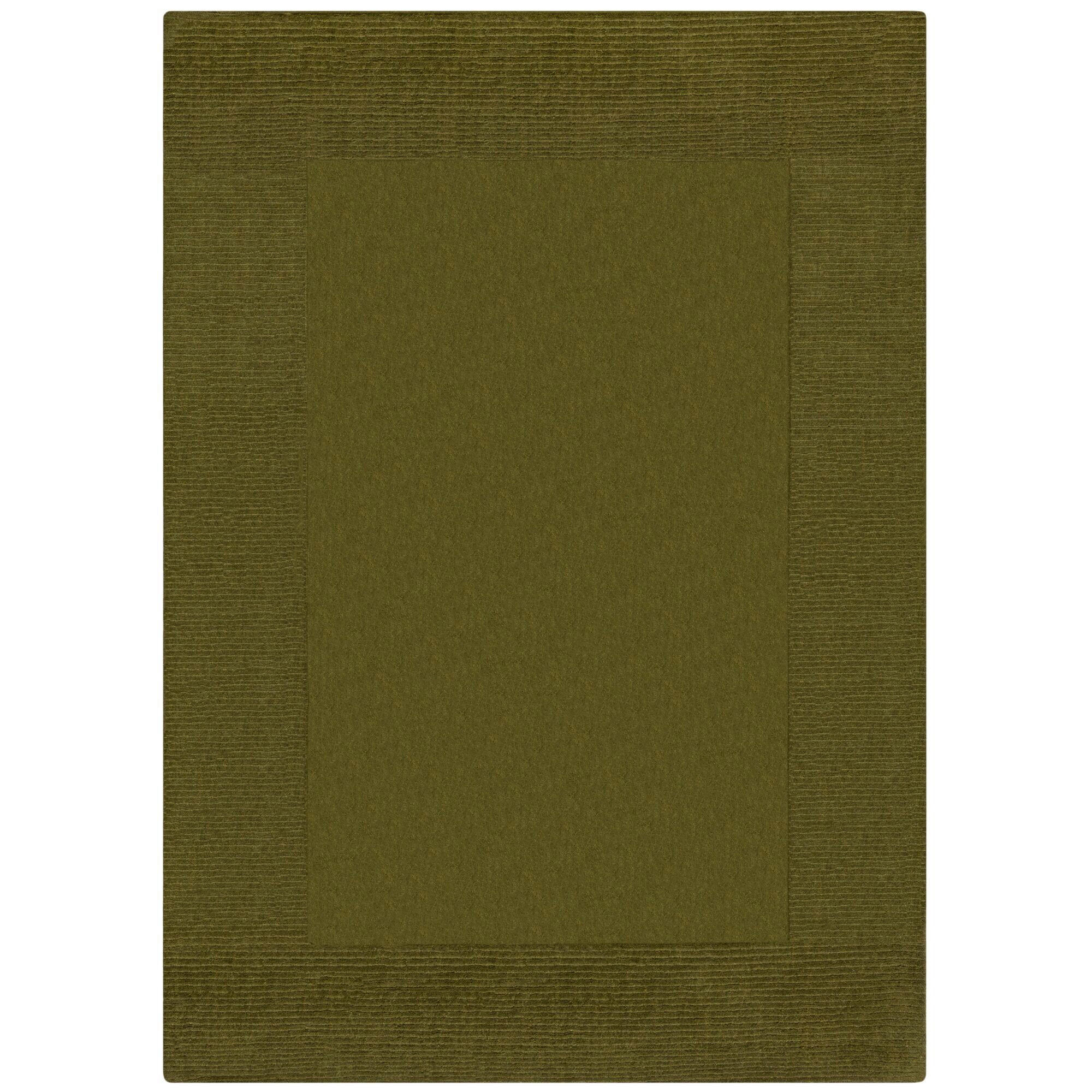 Handwebteppich Woll Bordüre Grün 200x290