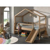 HAUSBETT Absturzsicherung, Leiter, Rutsche, Rollrost 90/200 cm  - Eichefarben/Naturfarben, MODERN, Holz (90/200cm) - Vipack