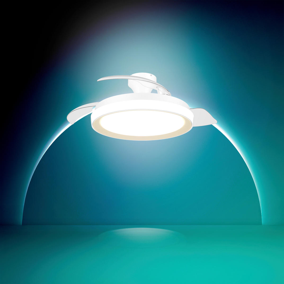 Deckenleuchte mit Ventilator 106/29/106 cm  - Weiß, Basics, Kunststoff (106/29/106cm) - Philips