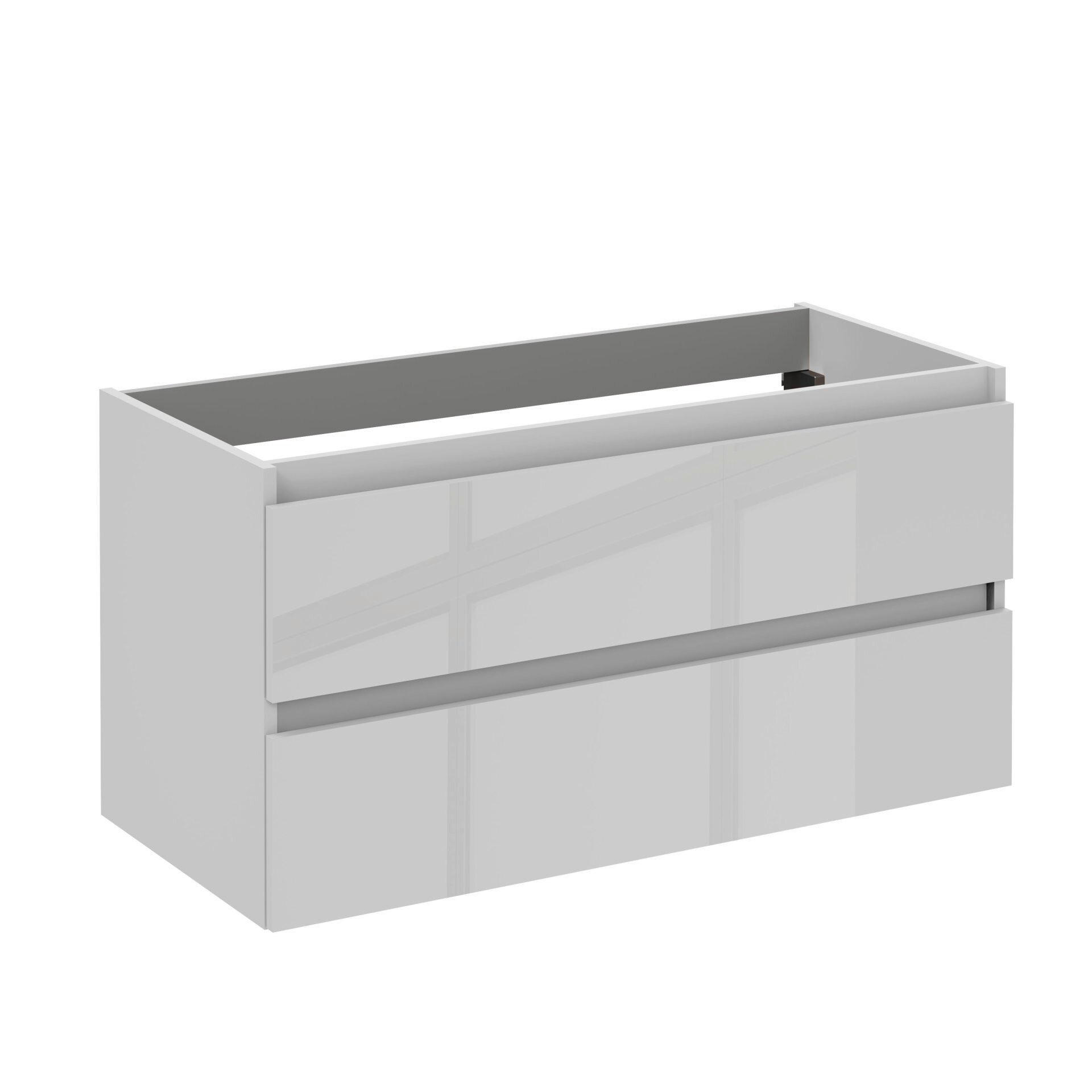 Voleo Waschbeckenunterschrank Lara Plan Weiß 100x51x46 cm