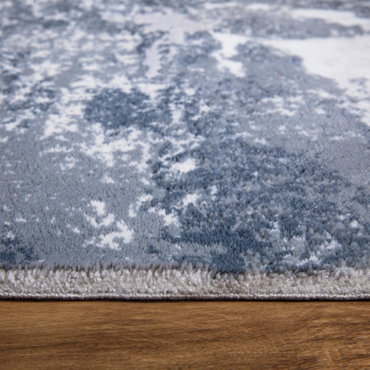 WEBTEPPICH 200/290 cm Lotus Blau, Weiß  - Blau/Weiß, KONVENTIONELL, Textil (200/290cm)