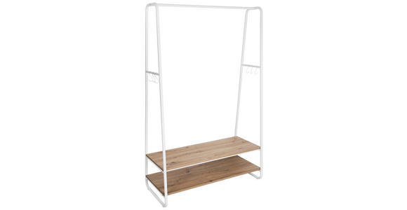 GARDEROBENSTÄNDER in Naturfarben, Weiß 100/160/45 cm   - Naturfarben/Weiß, Basics, Holzwerkstoff/Metall (100/160/45cm) - Xora