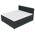 BOXSPRINGBETT 180/200 cm  in Anthrazit  - Anthrazit/Schwarz, KONVENTIONELL, Textil/Metall (180/200cm) - Carryhome