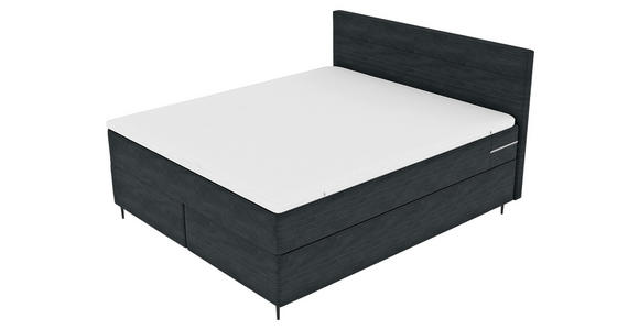 BOXSPRINGBETT 180/200 cm  in Anthrazit  - Anthrazit/Schwarz, KONVENTIONELL, Textil/Metall (180/200cm) - Carryhome