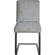 SCHWINGSTUHL  in Stahl Chenille  - Schwarz/Grau, Design, Textil/Metall (46/92/60cm) - Dieter Knoll