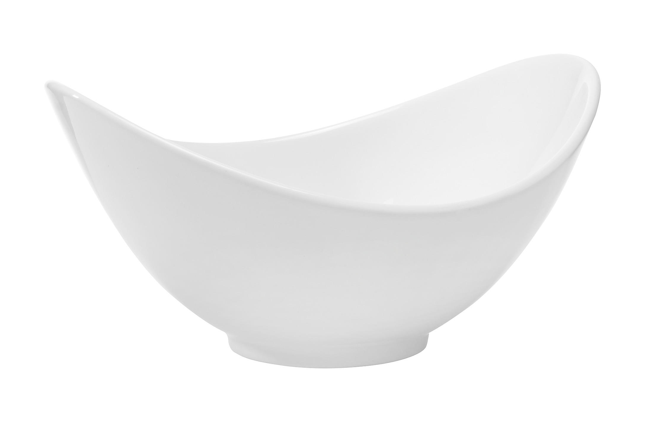 SCHÜSSEL SWING  19/13,3/8,7 cm  - Weiss, Basics, Keramik (19/13,3/8,7cm) - Novel