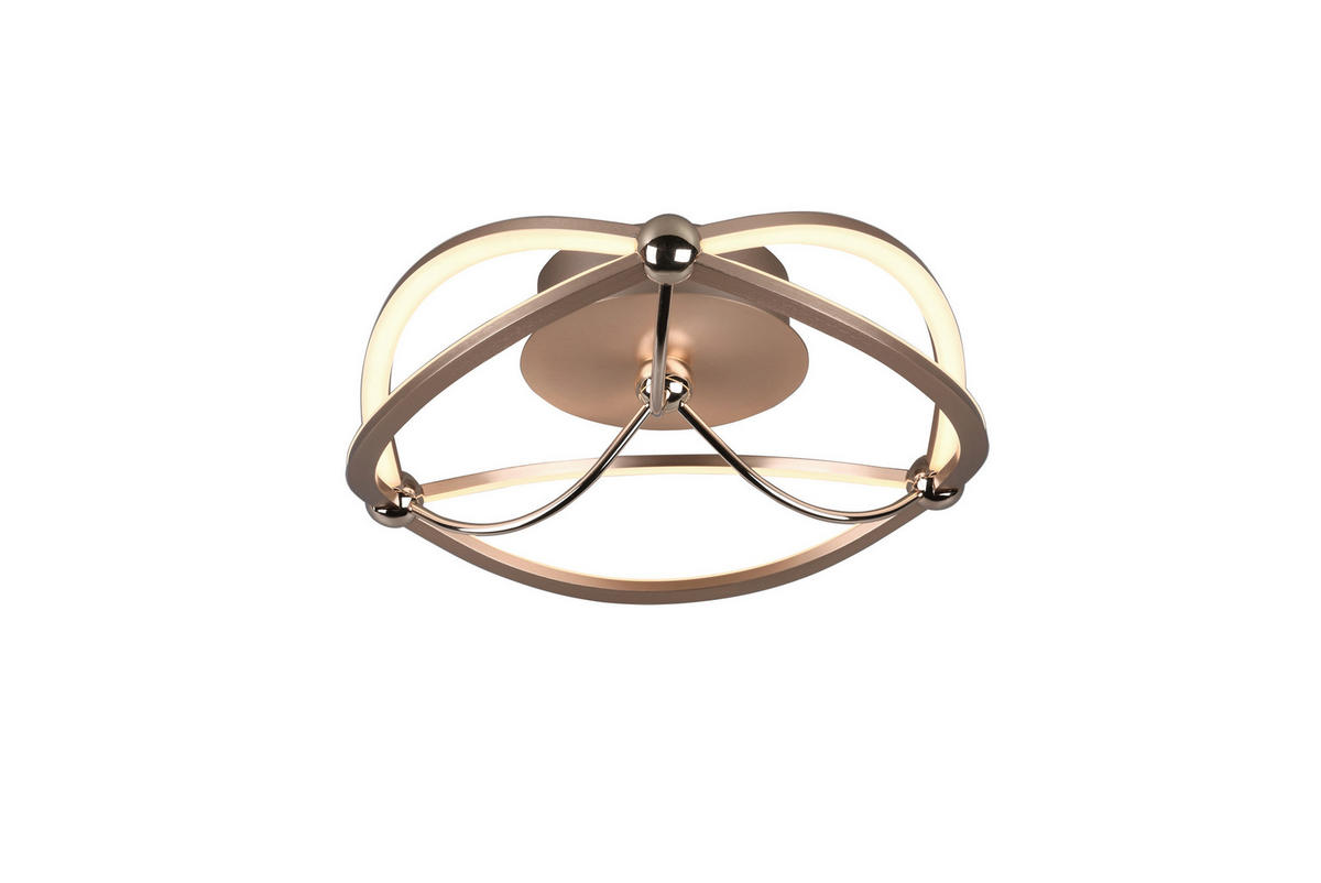 LED-DECKENLEUCHTE Charivari 41/14 cm   - Messingfarben, Design, Metall (41/14cm) - Trio Leuchten